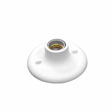 Imagem de Plafonier Plafon Soquete Branco Cerâmico 1 Lampada E-27 Prismatec