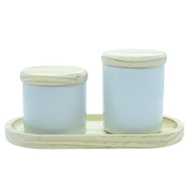 Imagem de Genérico, Kit higiene bebê 3 Pçs - Porcelana e Pinus