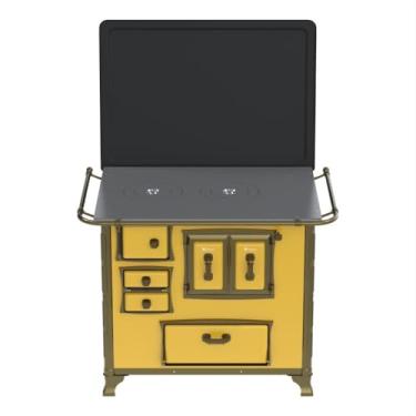 Imagem de Fogão a Lenha GII N 2 Renaissance Amarelo Saida Direita