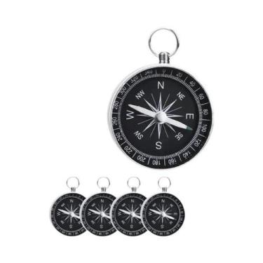 Imagem de Bússola Portátil De Bolso Com Chaveiro Para Acampamento Ao Ar Livre, C