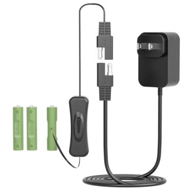 Imagem de Kit de bateria falsa AAA de fonte de alimentação contínua CA (substitui apenas 3 AAA) compatível com relógio de parede digital La Crosse/HOUSBAY Glow Alarm Clock Rádio/Luzes com sensor de movimento e