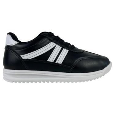 Imagem de Tênis Casual Jogging Juvenil Feminino Molekinha (Preto/Branco, BR, Criança de 4 a 8 anos, Numérico, 34)