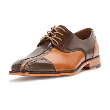 Imagem de Stacy Adams Sapato Oxford masculino Palmento, Marrom multi, 46
