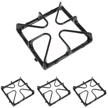 Imagem de Grelha de rack WB31K10034 para GE Queimador Grelha Grelha de Fogão Peças de Fogão Elétrica Geral - 21 cm x 21 cm Grelha Superior de Ferro Fundido Grelha de Fogão de 4 Queimadores - Pacote com 4