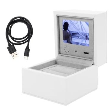 Imagem de SPYMINNPOO Caixa de Anéis de Jóias, Estojos de Casamento Com Tela LCD Smart Video Display Storage Storage para Engajamento da Proposta