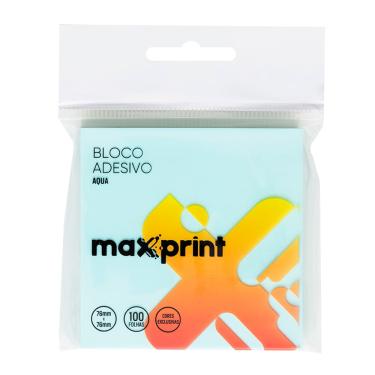 Imagem de Bloco Adesivo Aqua 76X76MM 100 Folhas Maxprint
