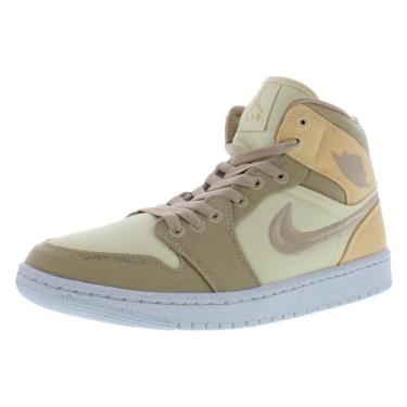 Imagem de Tênis feminino Air Jordan 1 Mid SE Canvas (DV0427 102) - 11 musselina/celestial ouro/vela/deserto, Musselina/ouro celestial/vela/deserto, 11