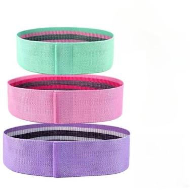 Imagem de kit 3 Faixas Elástica de Resistência para yoga Pilates Treino Academia- Elásticos de Resistência(1)