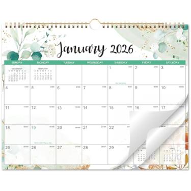 Imagem de Calendário 2026 – Calendário de parede 2026 de janeiro de 2026 a dezembro de 2026, 29 x 37 cm, calendário de parede de 12 meses com blocos grandes para escrever, design Florall