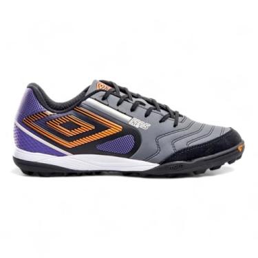 Imagem de Chuteira Society Umbro Pro 5 Bump Club Adulto Grafite Preto e Roxo - 38