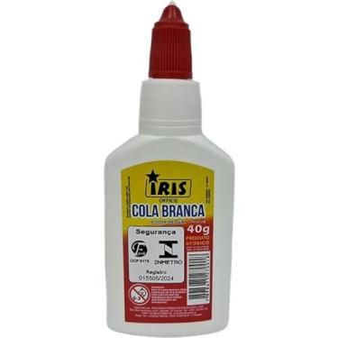 Imagem de Kit de Colas Escolar, Íris, Branca, 40 Gramas, Pacote com 6