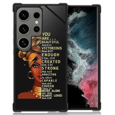 Imagem de DAIZAG Capa para Samsung Galaxy S24 Ultra, amortecedores de quatro cantos, antiderrapante, capa protetora com absorção de choque para meninas e meninos - meninas negras no hijab