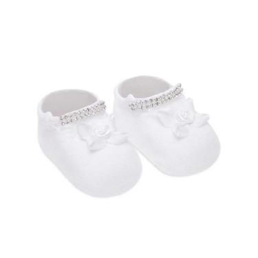 Imagem de Meias Sapatinho Para Recém Nascidos de Menina Selene, 0 a 5 meses, Bra