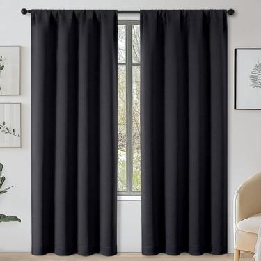 Imagem de Conjunto de 2 painéis Blackout Curtains OWENIE Sally Black 213x213cm