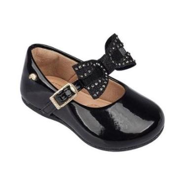 Imagem de Sapato Infantil Pampili Angel Preto Verniz com Laço 04.987-Feminino