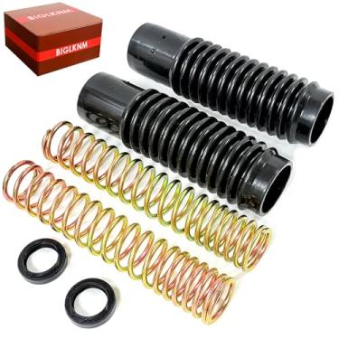 Imagem de BIGLKNM Kit de reconstrução de junta de garfo dianteiro e vedação de mola adequado para CT90 Trail 90 CL125 CB125 CT90 CL90 CT90 OEM # 51611-459-880