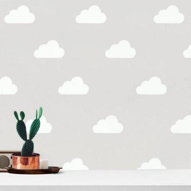 Imagem de Adesivo Infantil Nuvem Branca para Decoração de Quartos - Ideiative De