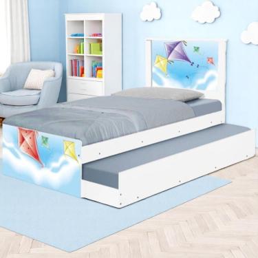 Imagem de Bi Cama Juvenil Zap Com Cabeceira Pipas