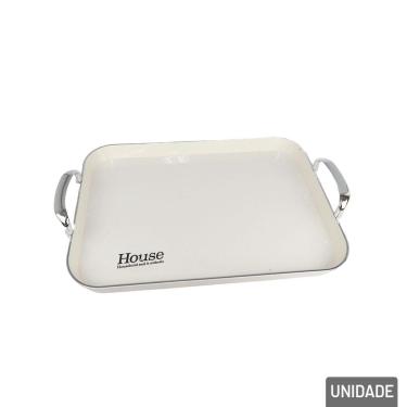 Imagem de Bandeja de Plástico 46,5x30cm Retangular com Alças - Tudo em Caixa