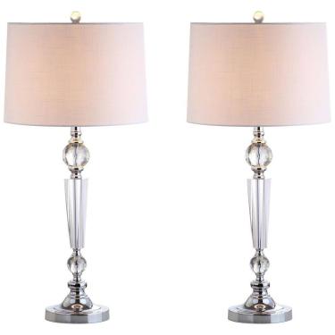 Imagem de Abajur Luminária de Mesa, Estilo Moderna Contemporânea com 74 cm de Altura para Quarto, Sala de Estar e Escritório, 2 Un, 110V 60W