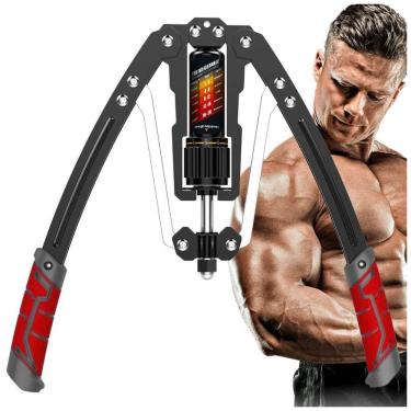 Imagem de Aparelho de Musculação para Braço com Potência Hidráulica Ajustável de 9 a 200 kg, EAST MOUNT, Preto