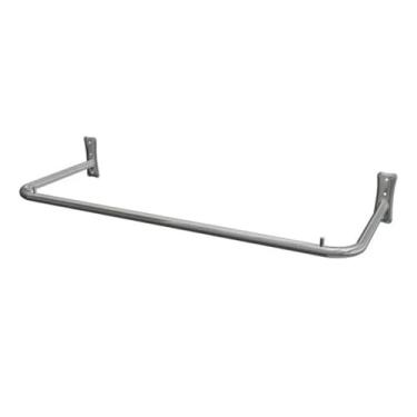 Imagem de Arara Cabideiro de Parede 1 Metro Reto Cromado Expositor de Roupas para Loja Closet