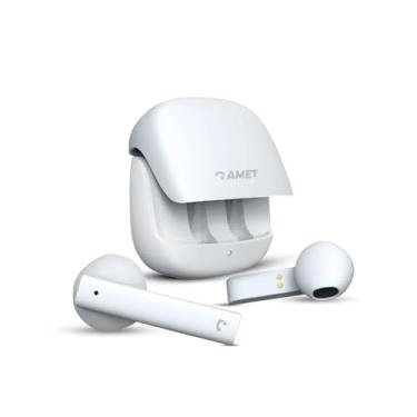 Imagem de AMET Fone de Ouvido Bluetooth TWS 20 Horas Bateria Cancelamento Ruído Microfone ENC Drivers 13mm Som Potente Grave Forte Estojo Recarga 3x Sound Go