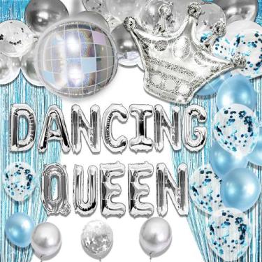 Imagem de Decoração de festa Roaring Good Time Dancing Queen Blue