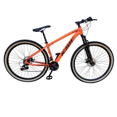 Imagem de Bicicleta Aro 29 Ksw Xlt 100 Pneu Faixa Amarelo 21 Velocidades Suspens