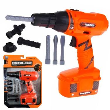 Imagem de Parafusadeira Infantil Elétrica De Brinquedo Com Acessórios Para Crian