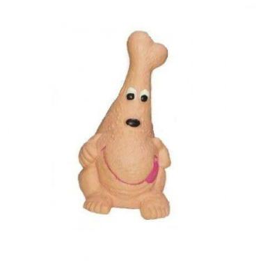 Imagem de Brinquedo Mordedor Pet Coxinha Bege Sonora 12 Cm - J. Pet