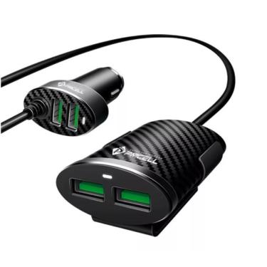 Imagem de Carregador Veicular Com Extensor E 4 Entradas Usb