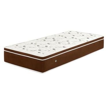 Imagem de Colchão Molas Bonnel 88x188x28 - Lateral Marrom PREMIUM