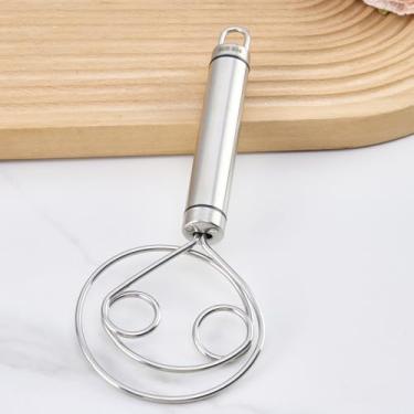 Imagem de Batedor e batedeira de massa de aço inoxidável - Ferramentas profissionais para fazer pão