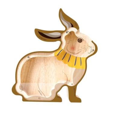 Imagem de Uniwooder Cofrinho De Madeira Para Crianças, Fofo Com Moedas Inquebráveis, Pote Personalizado Presente Natal, Aniversário E Páscoa, Brinquedo