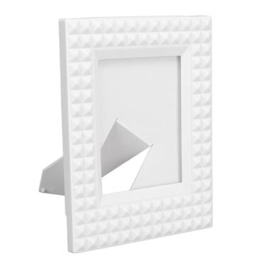 Imagem de Mini porta-retrato de 7,6 cm, suporte decorativo de mesa para fotos mini 12/11/9/8/7, moldura de exibição para mesa, prateleira, casa, decoração de escritório, branca