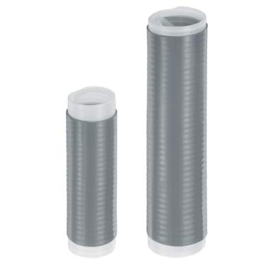 Imagem de Conjunto de manga de alça de panela de silicone, resistente ao calor, porta-panelas para espátulas de ferro fundido, cinza (P + M)