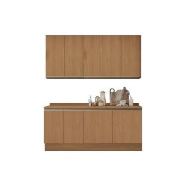 Imagem de Cozinha Modulada Kappesberg Maxxi 6 Peças (2aéreos+2balcões+2complementos) C6p37 Canela-kappesberg