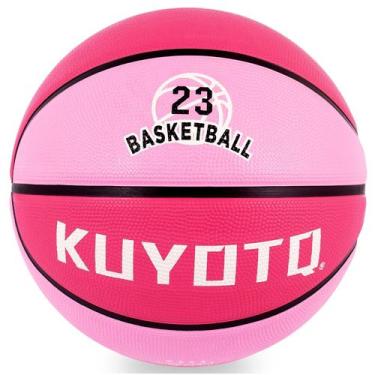 Imagem de Basquete infantil KUYOTQ tamanho 4 65 cm rosa borracha