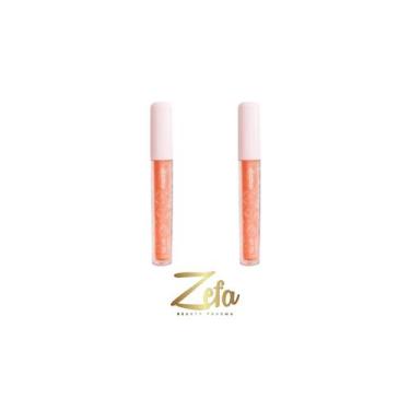 Imagem de Kit 02 Lip Oil Hidratante Labial Pêssego 5,5ml - Dapop