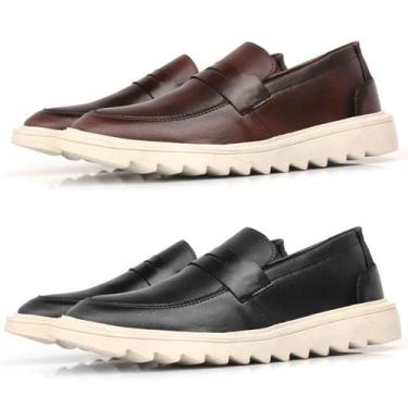 Imagem de Kit 2 Pares De Sapato Masculino Oxford Liso Casual Moderno Social Conf
