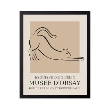 Imagem de Poster Master Pôster Picasso vintage - impressão retrô de gato - arte de desenho de linha - arte de esboço - presente para meninos, meninas e amantes de animais - decoração fofa para quarto, quarto de