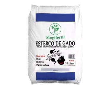 Imagem de Adubo Orgânico Esterco De Gado Boi Curral 17 Kg 30litros - Mogifertil