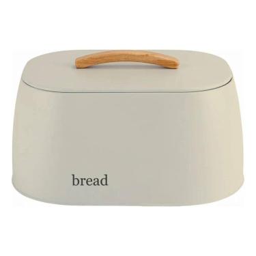 Imagem de 2X Porta Pão Grande Lata Pães Metalla Bread Com Tampa Sense