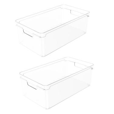 Imagem de Kit 2 Organizador De Armário Geladeira Com Alças Cozinha Ou