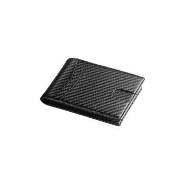 Imagem de Carteira masculina Slim RFID 2 ID Window, Carbono preto, Slim