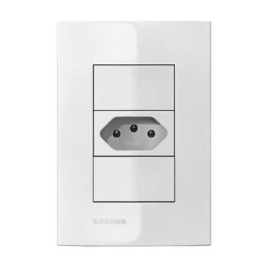 Imagem de Tomada 4x2 Iris 2p+t 10a Branca A7b10001340182 Soprano