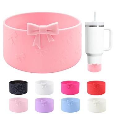 Imagem de Bota de silicone Bow para StanleyTumbler 567.0-1,134.0 g & Owala garrafa de água 680.4 g & IceFlow 567.0 g 850.5 g & Hydroflask garrafa de água 340.2-680.4 g capa antiderrapante para Stanley Cup