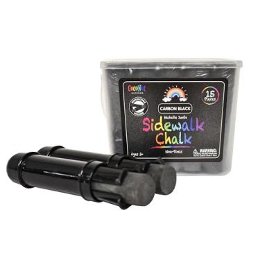 Imagem de Giz jumbo para calçada ao ar livre - 15 peças preto carbono - pacote com 2