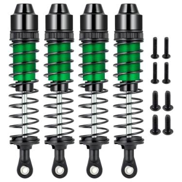 Imagem de WEFEINO Aluminum Alloy Front Rear Shock Absorber RC Dampers Upgrade Parts for 1/12 Tamiya 57409 Lunch Box RC Car (Green + Black)